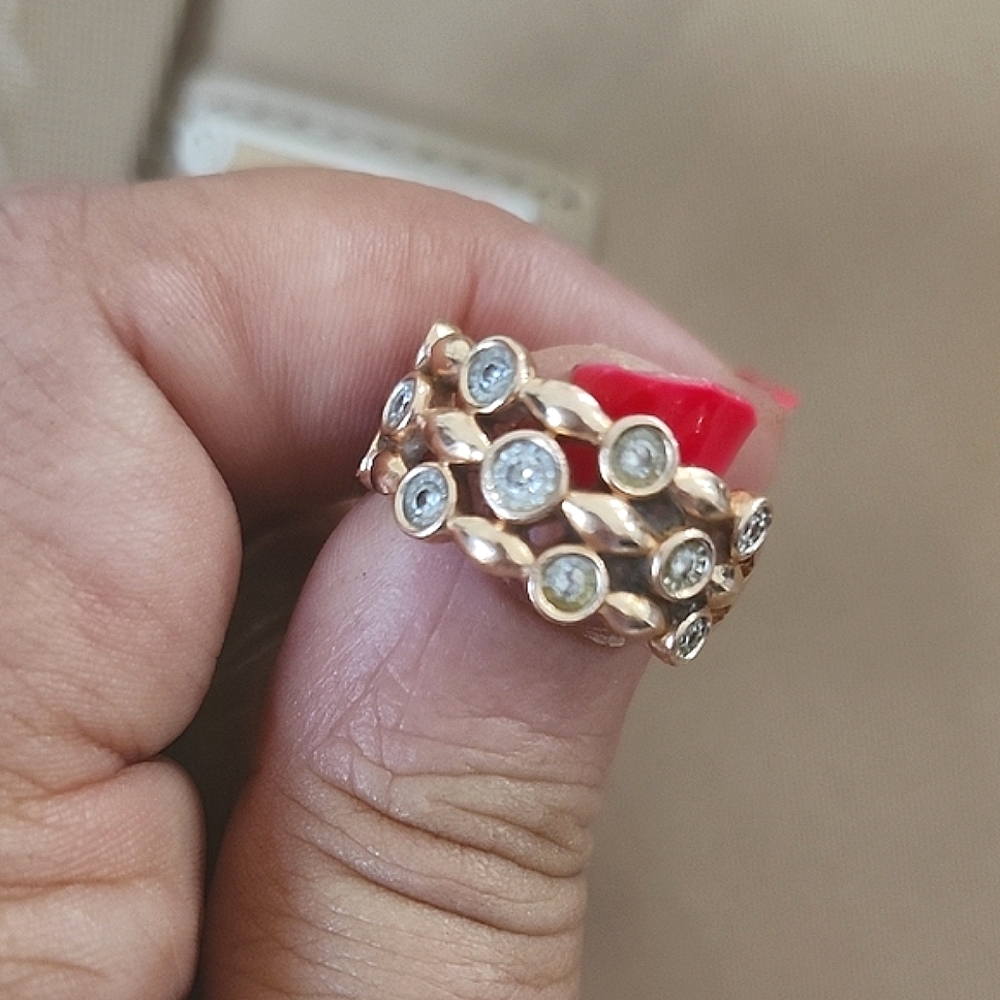 Effy Diamond And Rose Gold Ring. Size 7.